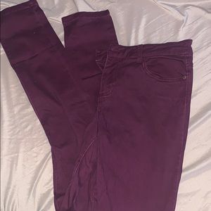 Skinny Maroon Jeans Size 6